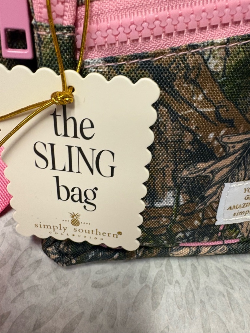 Simply Southern Pink Camo Mini Crossbody Backpack - Picture 3 of 7